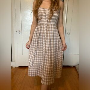 Midi gingham summer dress